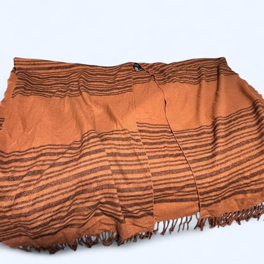Forever 21 Striped Pancho